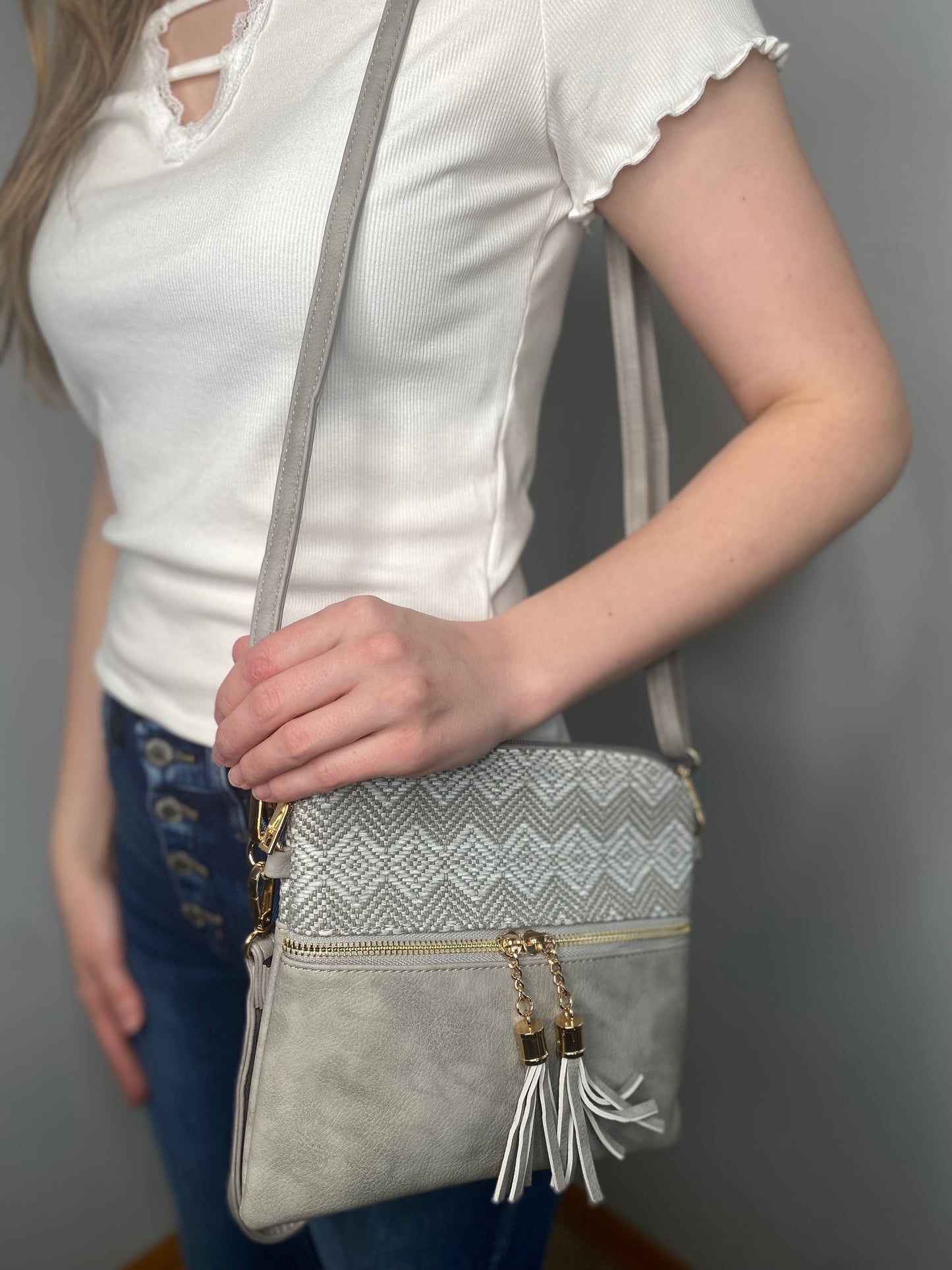 Tara Double Zip Crossbody Bag/Wristlet