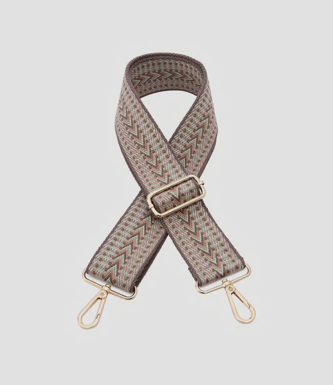 Handbag Arrowhead Guitar Strap - Pink/Sage