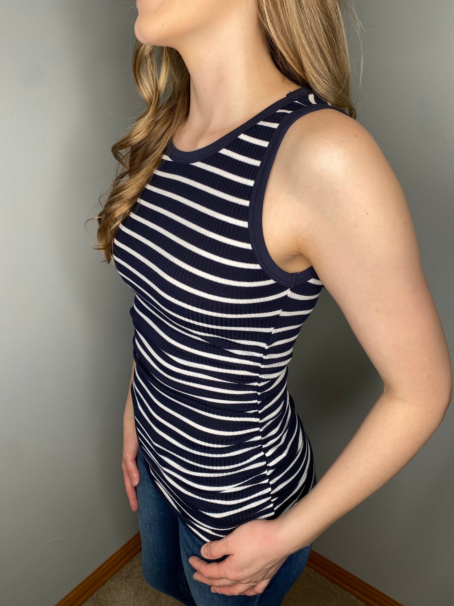 Leia Striped Ribbed Tank