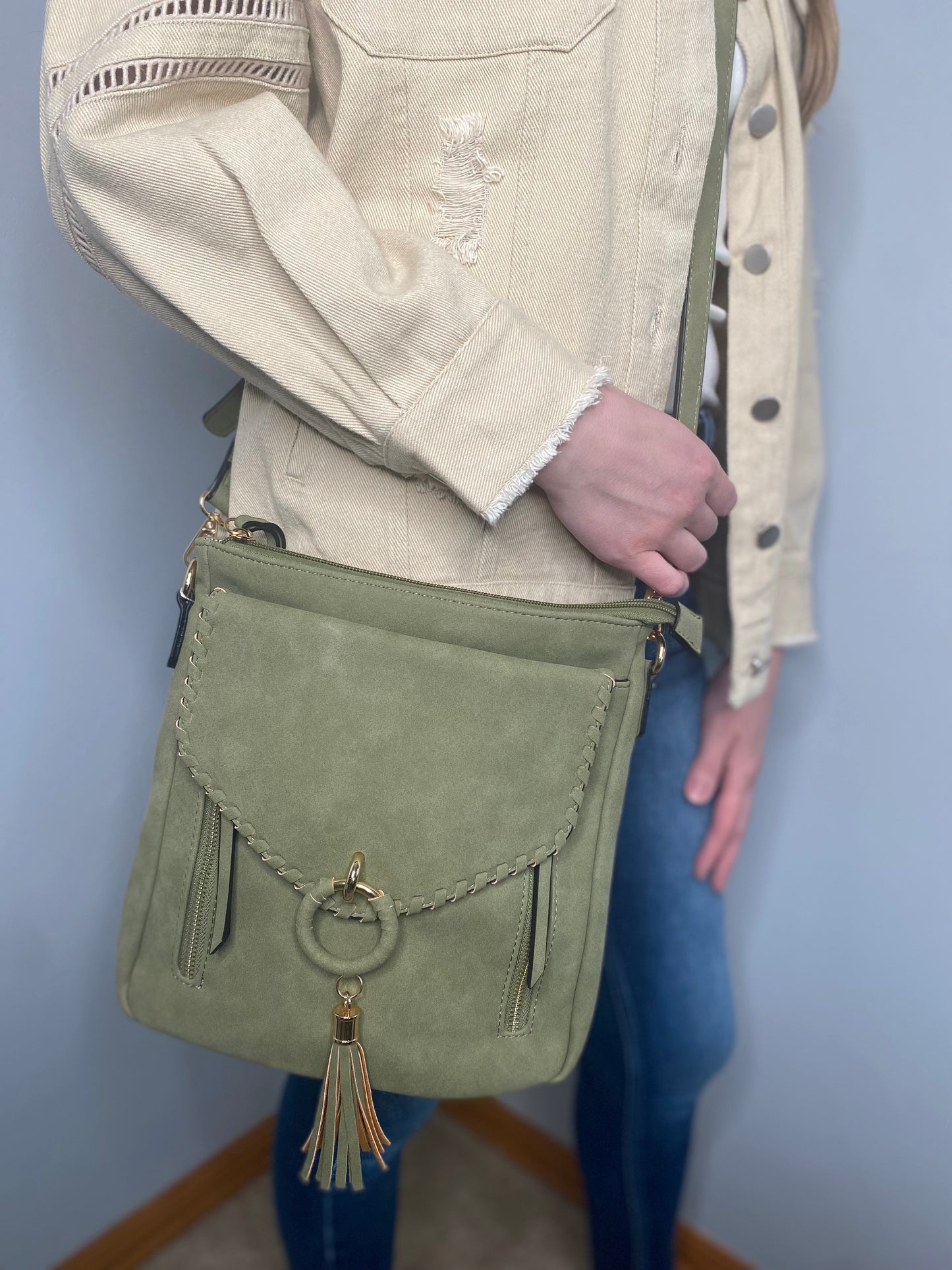 Layla Faux Suede Crossbody