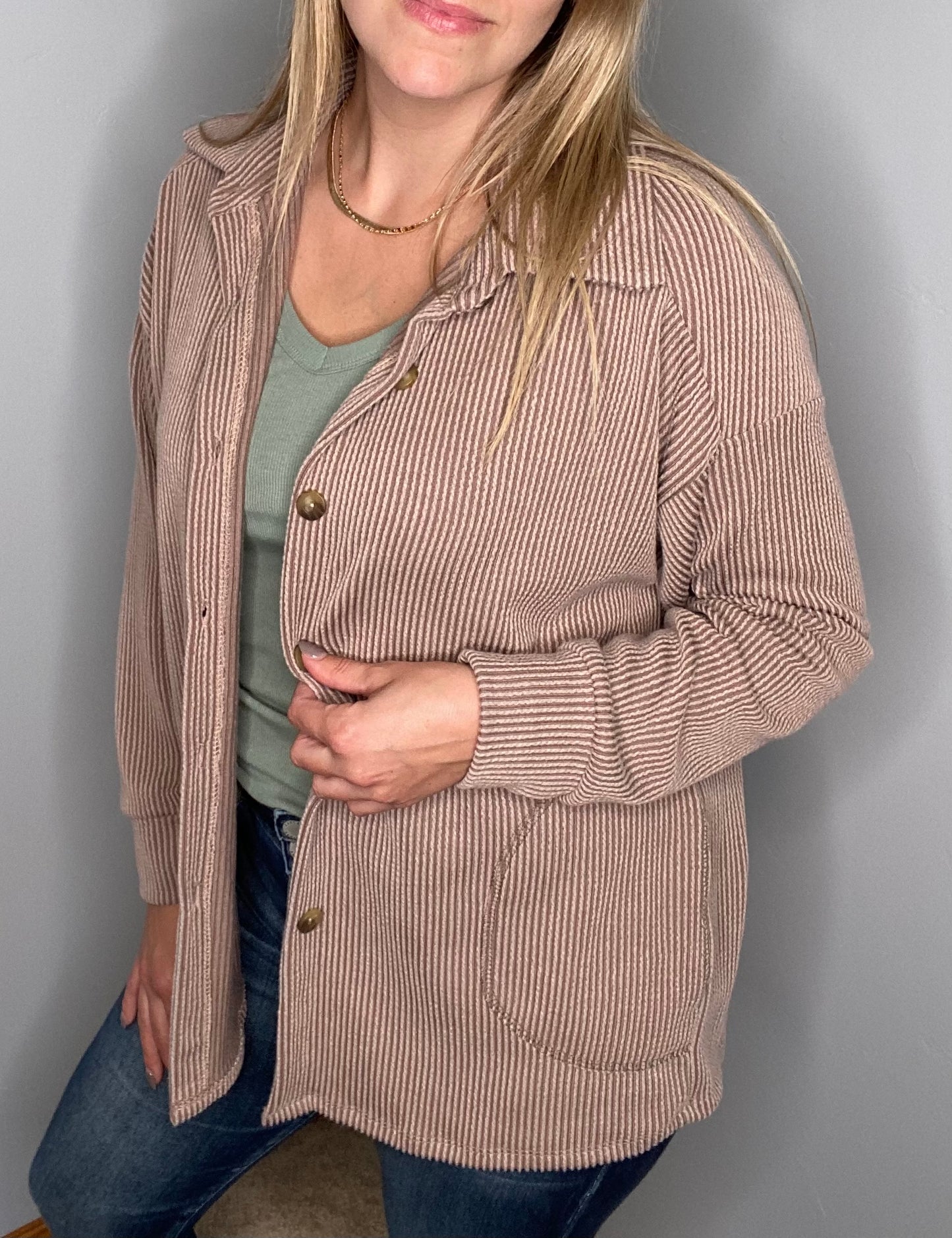 Fawn Rib Button Down