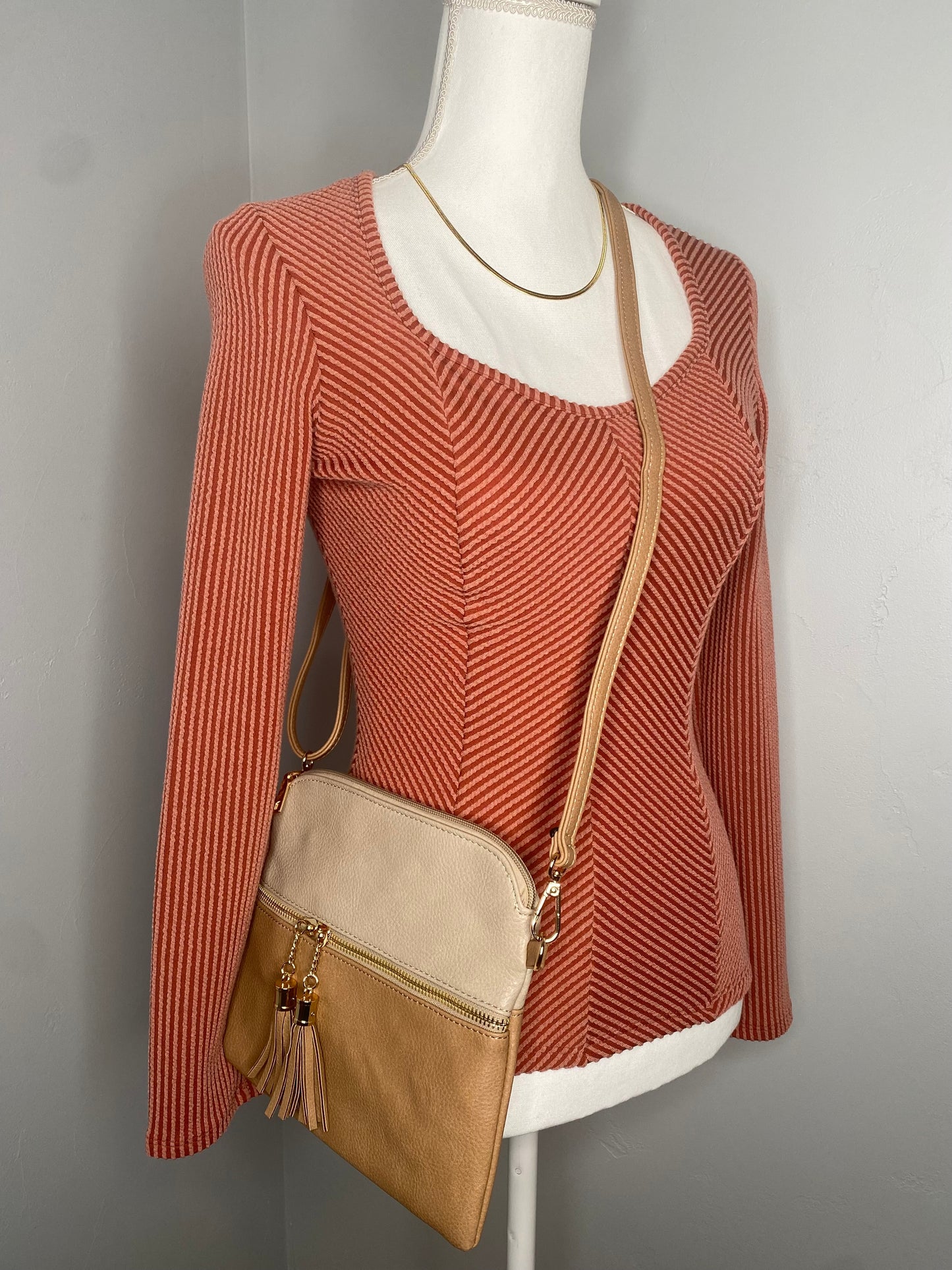 Tara Double Zip Crossbody Bag/Wristlet