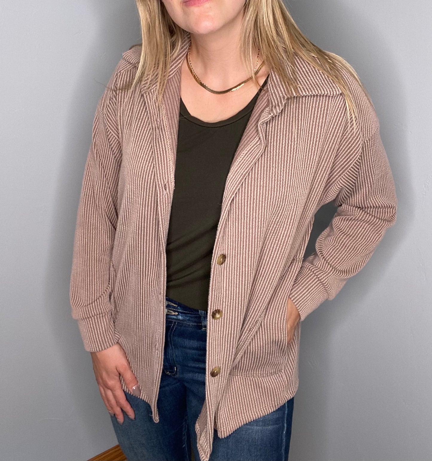 Fawn Rib Button Down
