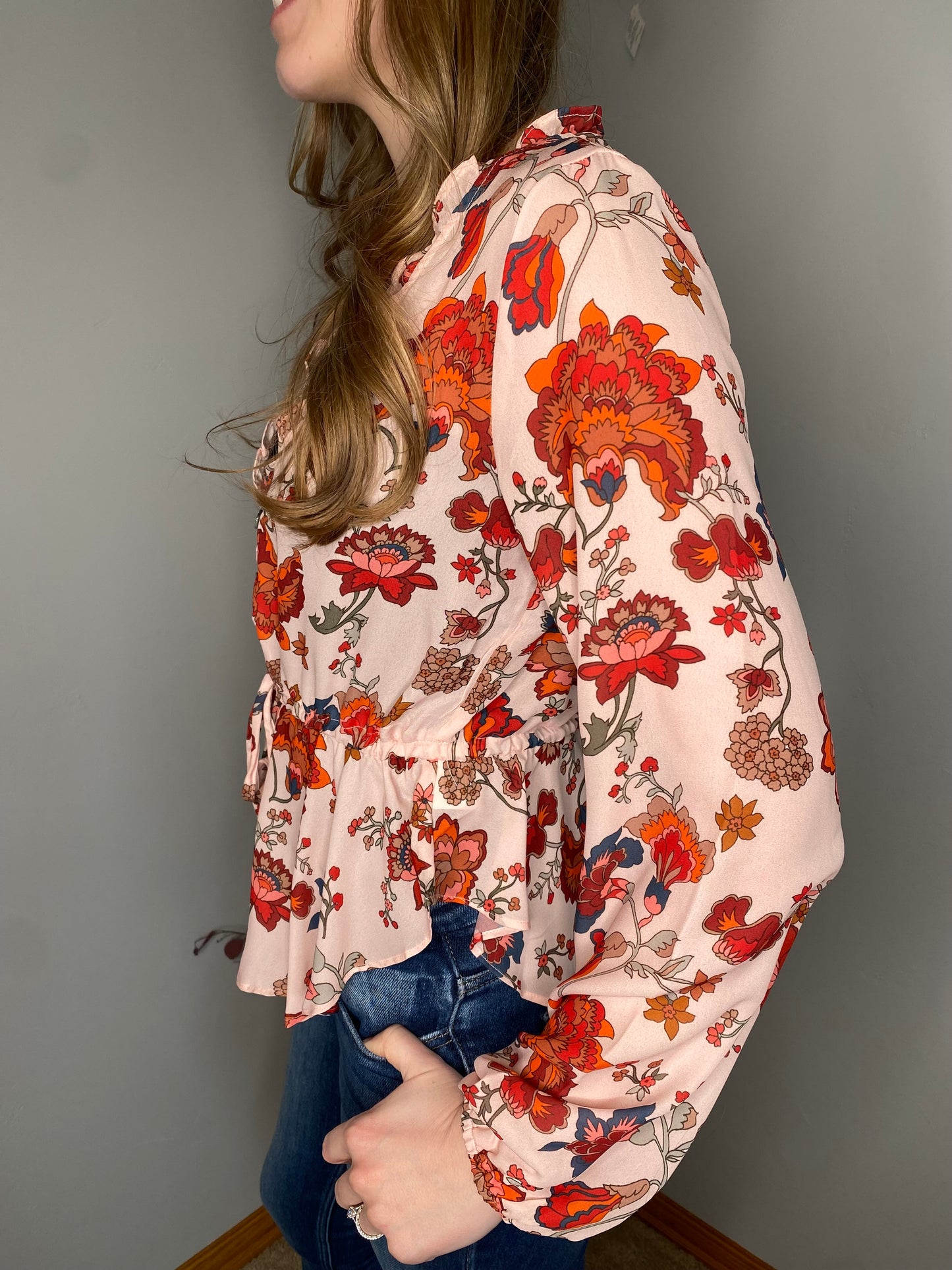Floral Peplum Blouse