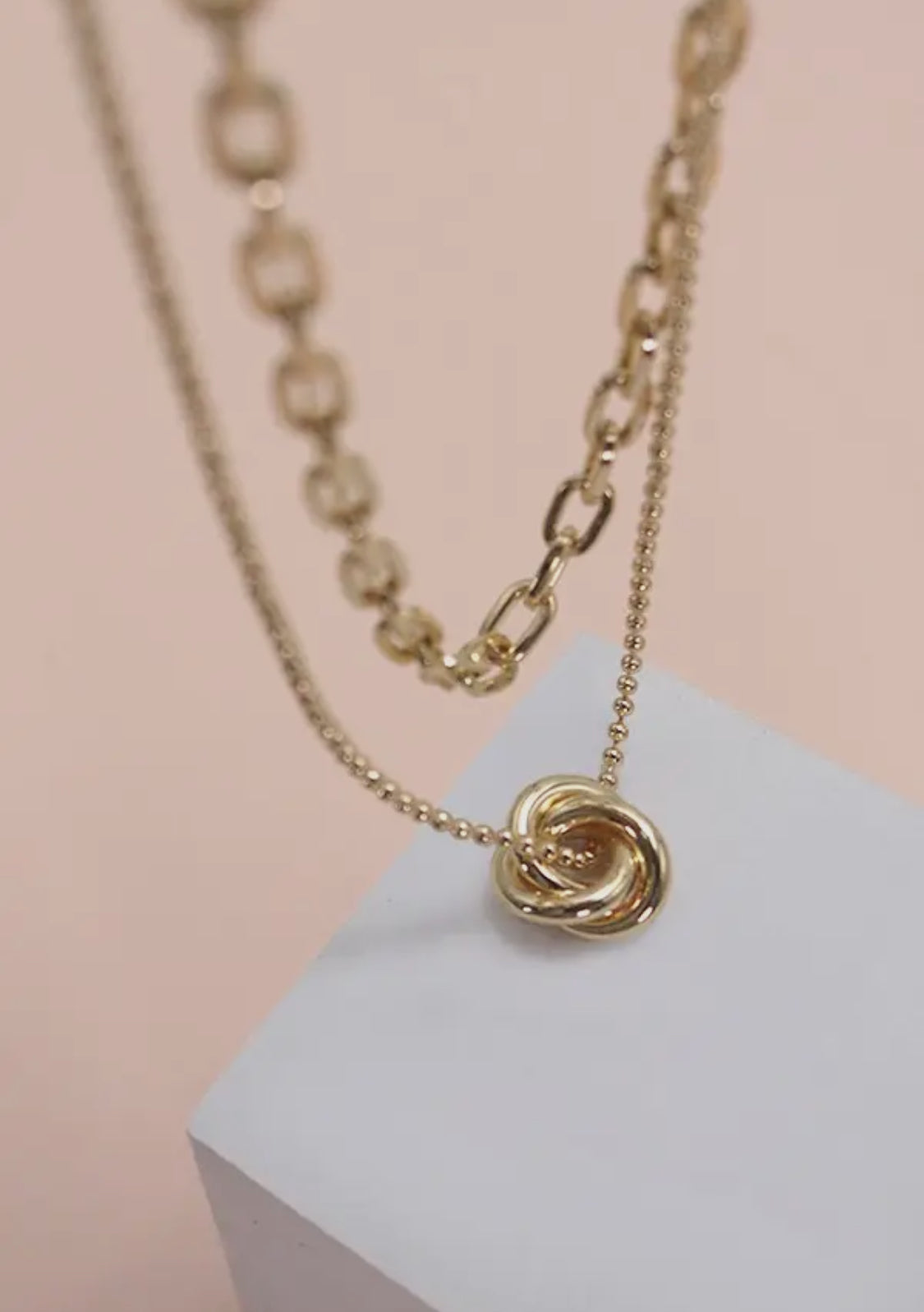 Gold Floral Bud Necklace