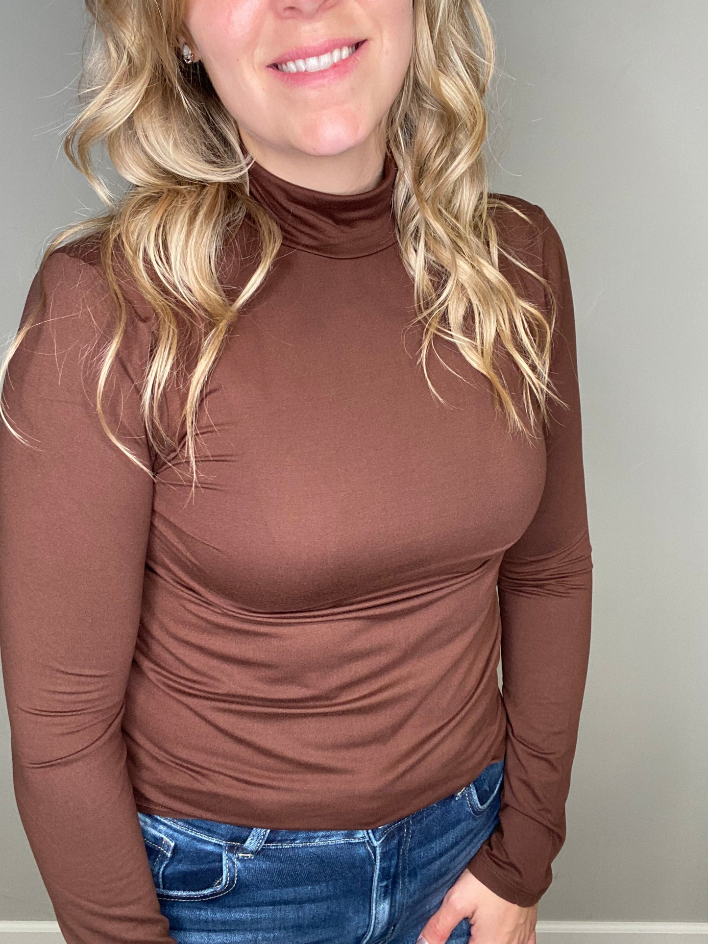 Corinne Mock Neck Top