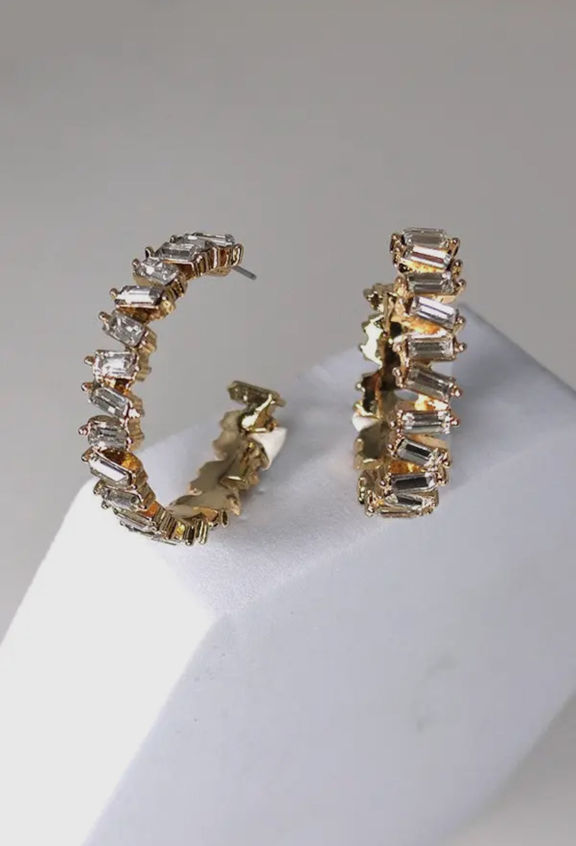 Baguette Hoop Earrings
