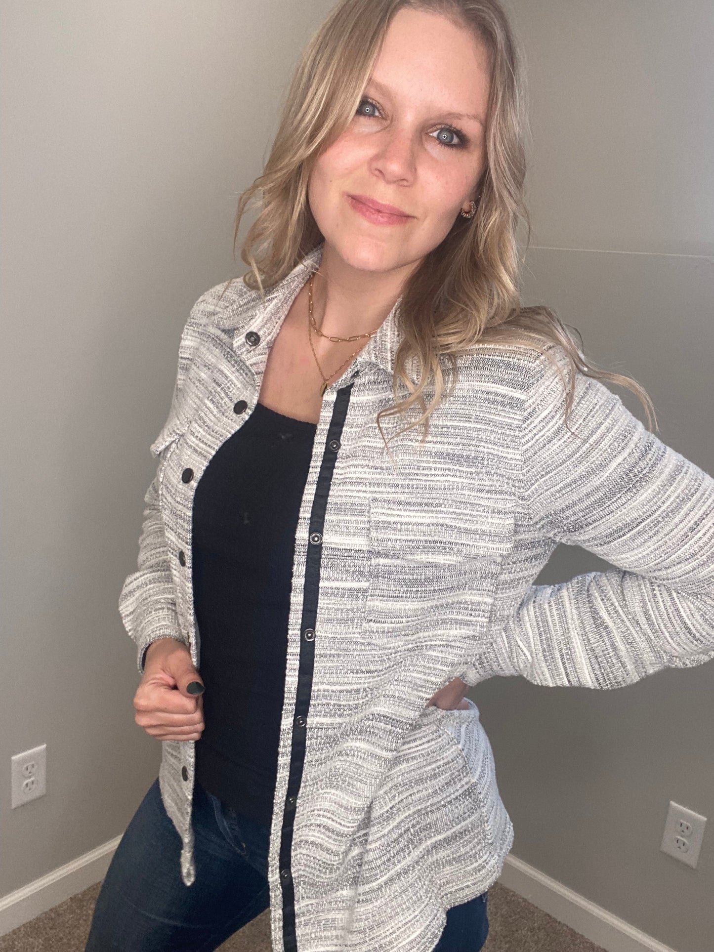 Tatum Knit Jacket <Doe & Rae>