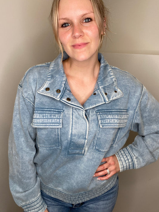 Sloane Snap Sweatshirt