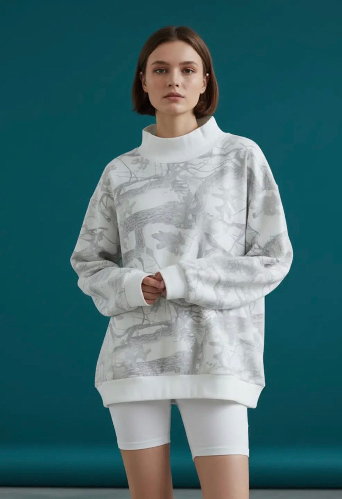 PRE ORDER Camouflage Mock Neck Sweatshirt