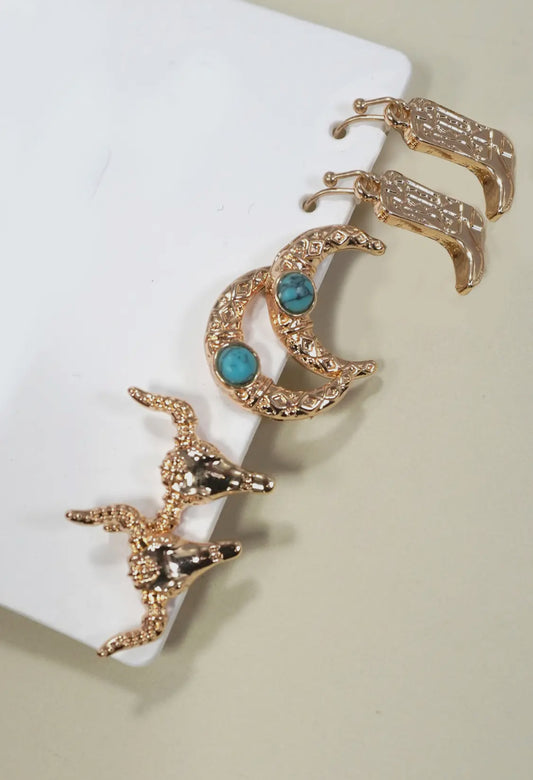Western Trio Earrings