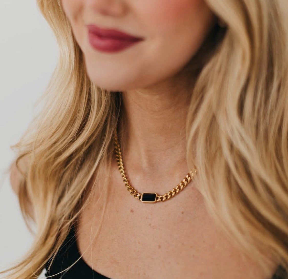 Black Stone Necklace