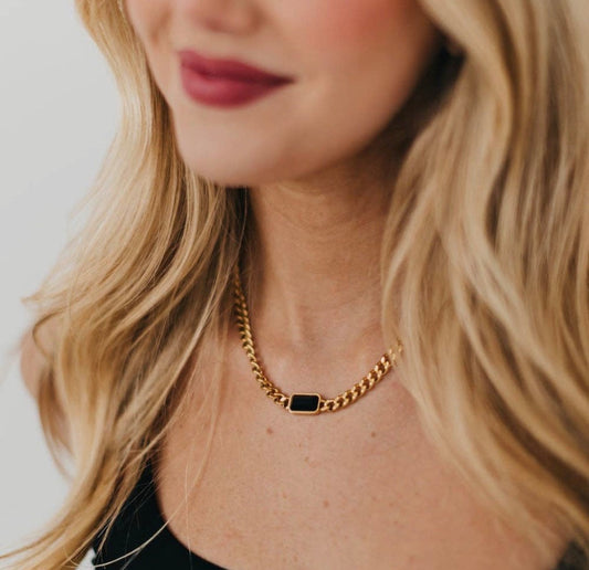 Black Stone Necklace