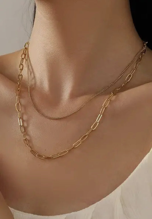 Gold Layered Chain Necklace