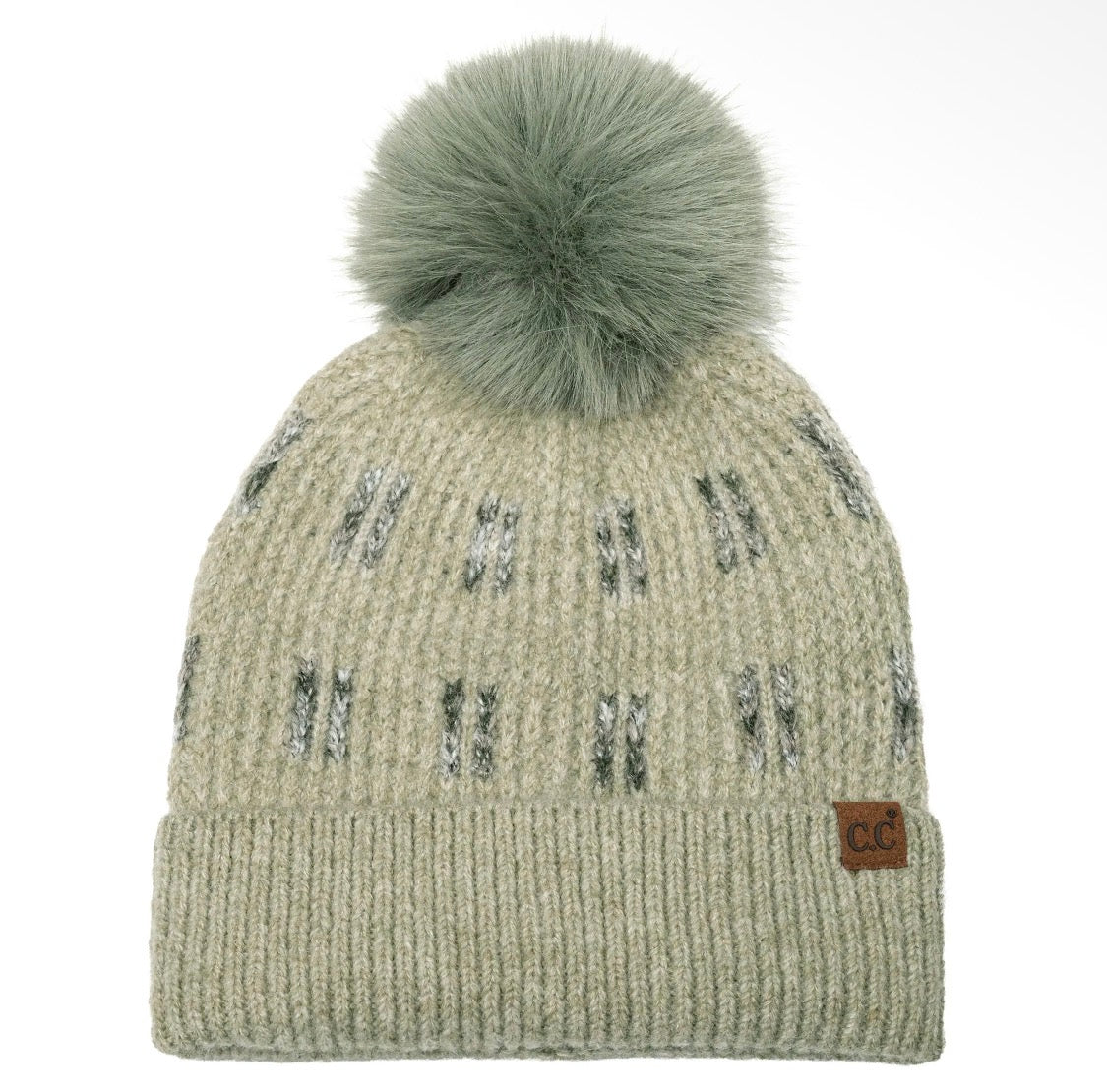 C.C. Short Stripe Beanie