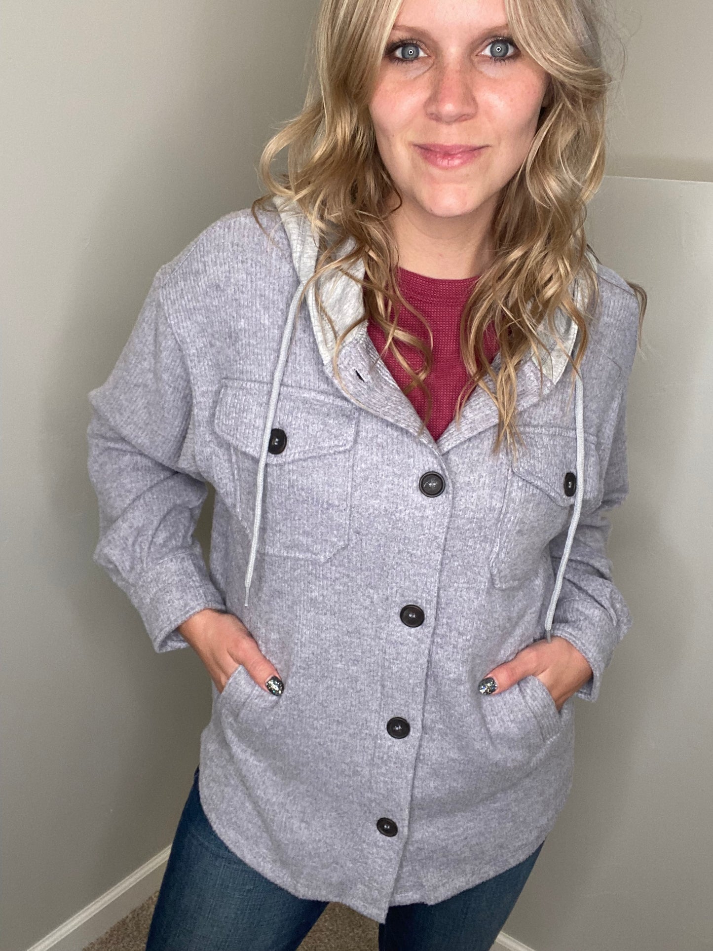 Ashley Hooded Button-Up