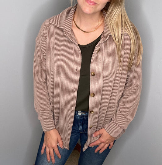 Fawn Rib Button Down