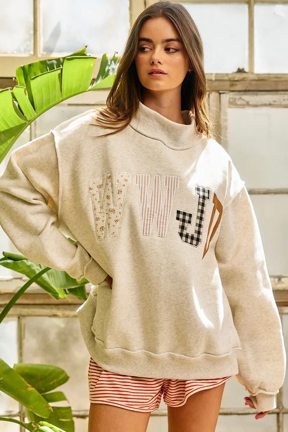 PRE ORDER WWJD Mock Neck Sweatshirt