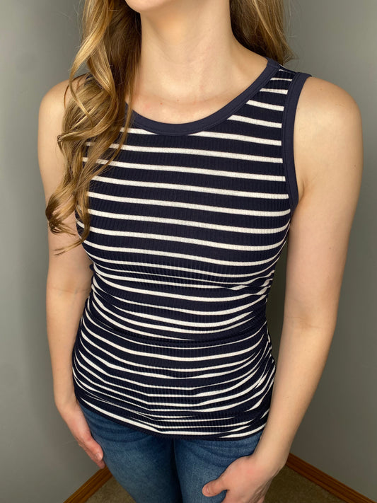 Leia Striped Ribbed Tank