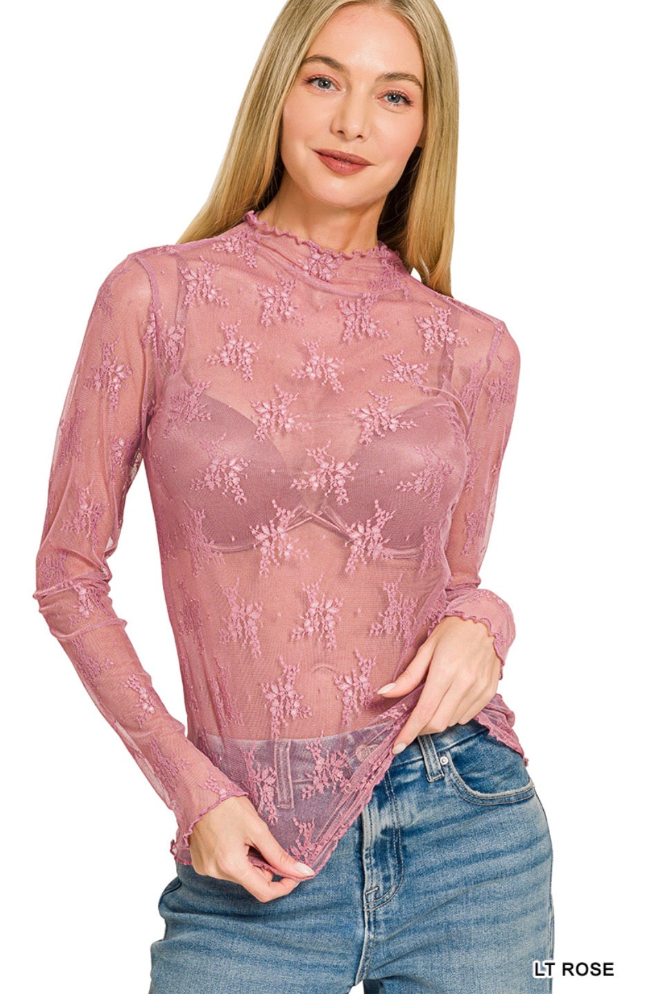 Lace Long Sleeve <Zenana>