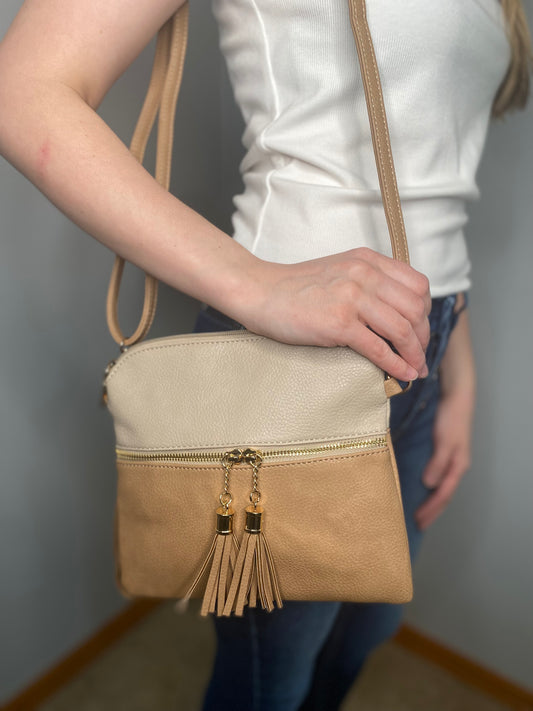 Tara Double Zip Crossbody Bag/Wristlet