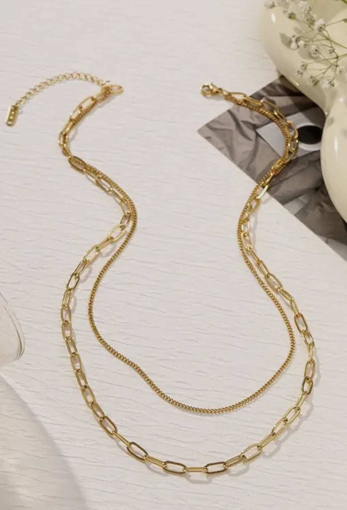 Gold Layered Chain Necklace