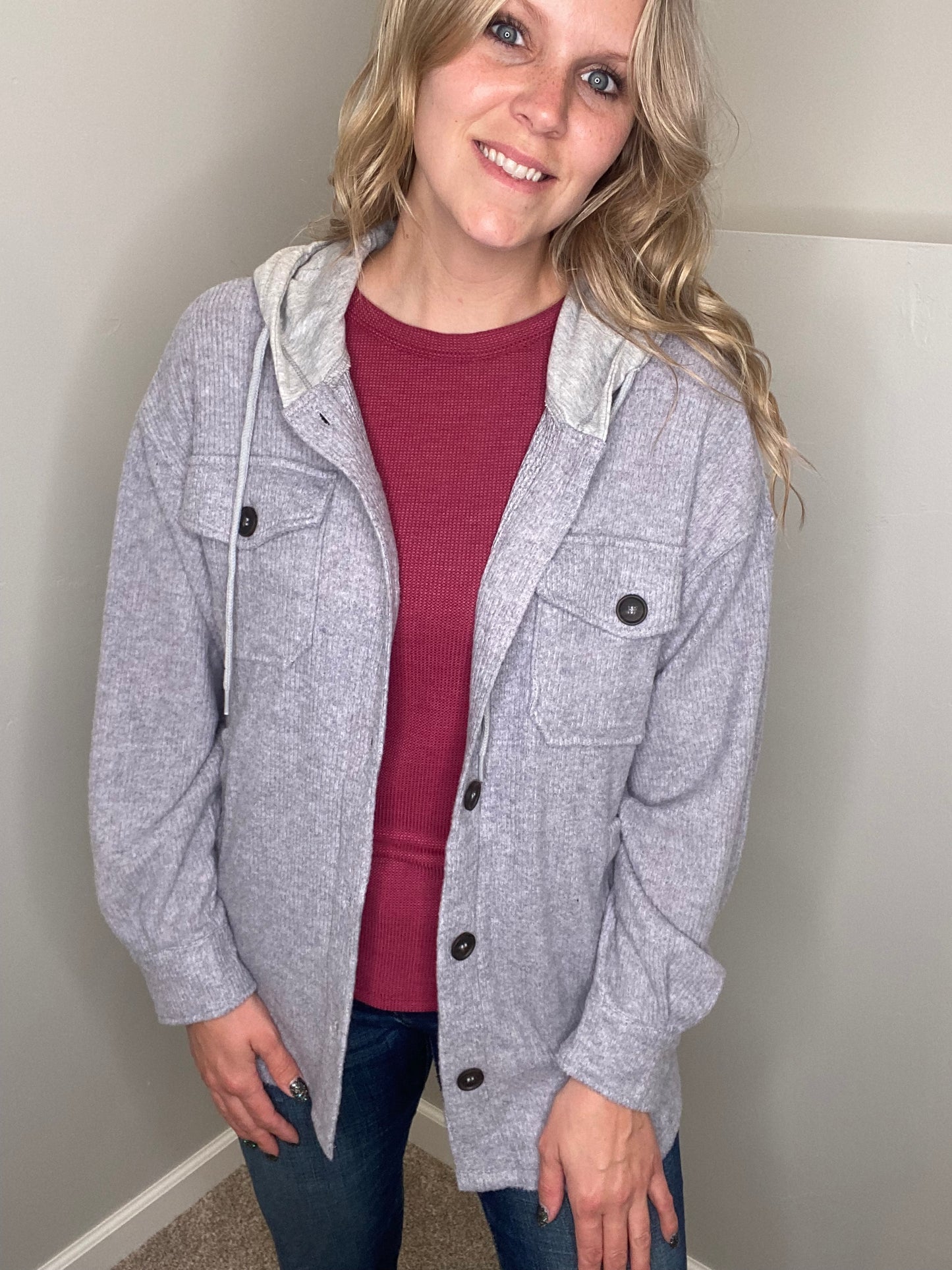 Ashley Hooded Button-Up