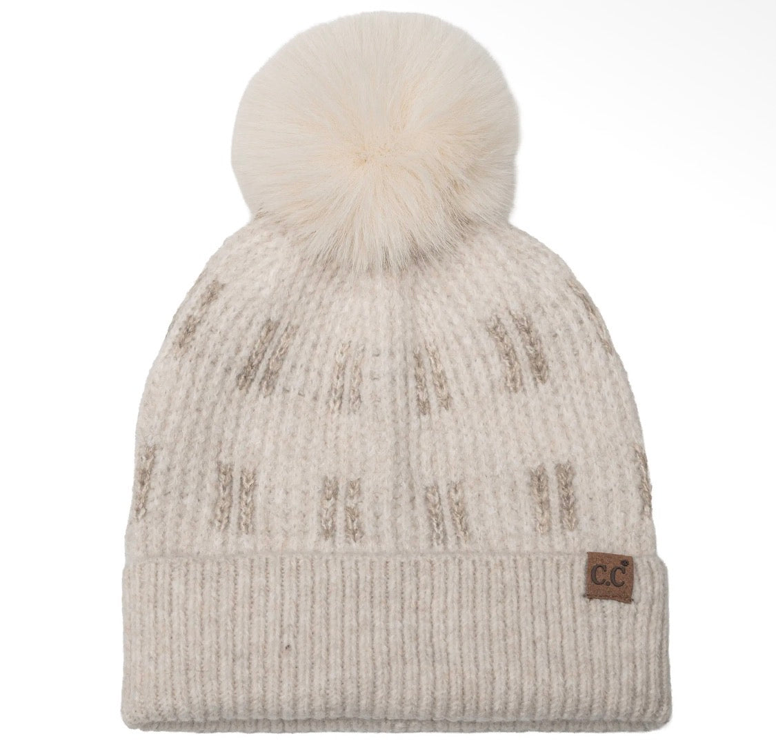 C.C. Short Stripe Beanie