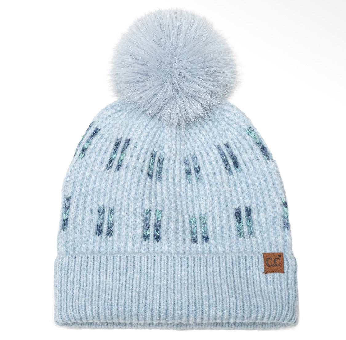 C.C. Short Stripe Beanie