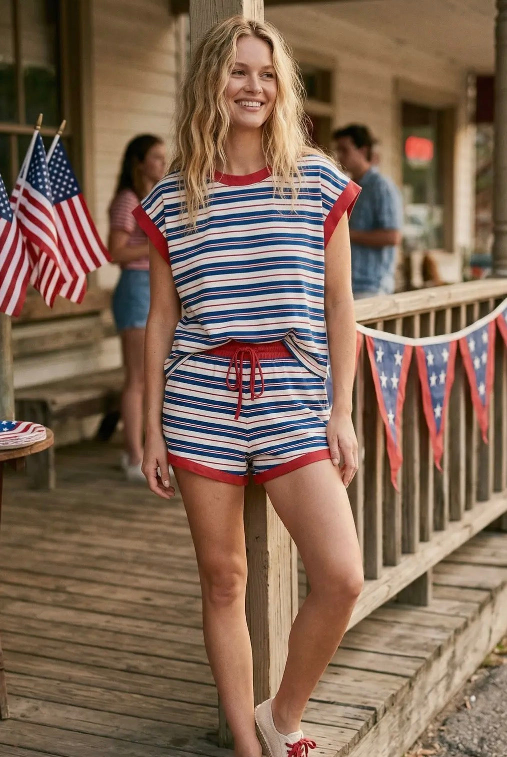 Preorder - Striped Short Set