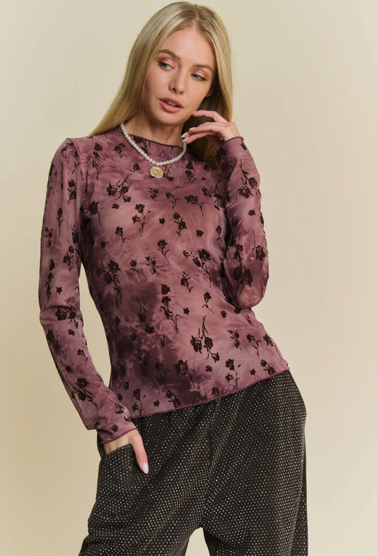 Rose Mesh Top <Davi & Dani>