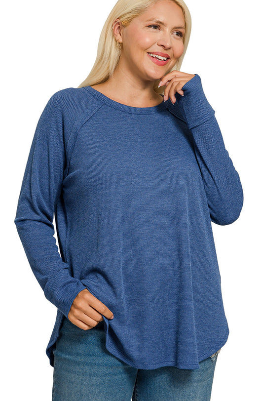 Plus Thelma Waffle Long Sleeve