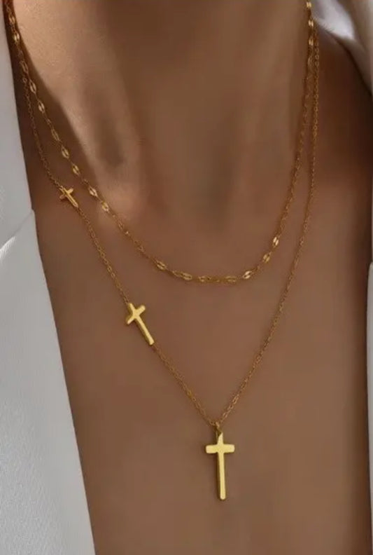 Three Crosses Necklace