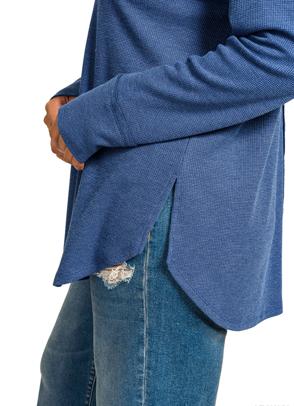 Plus Thelma Waffle Long Sleeve