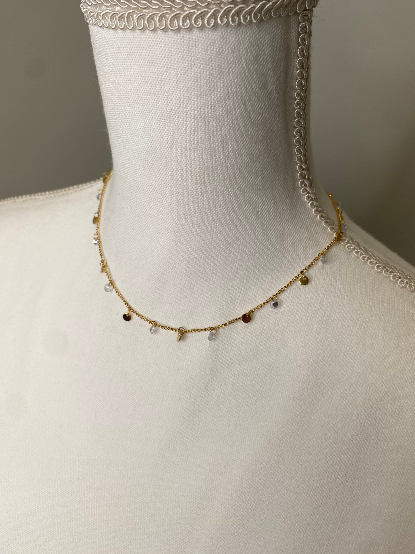 Gem and Disc Necklace